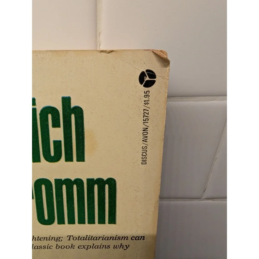 Escape From Freedom Erich From 1965 Paperback‎ - Discus Books